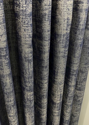 Lacivert Batik Desenli Modern Perde - Görsel 4