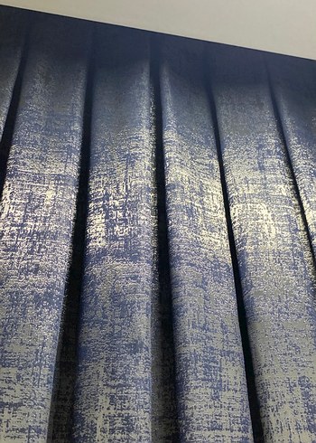 Lacivert Batik Desenli Modern Perde - Görsel 6