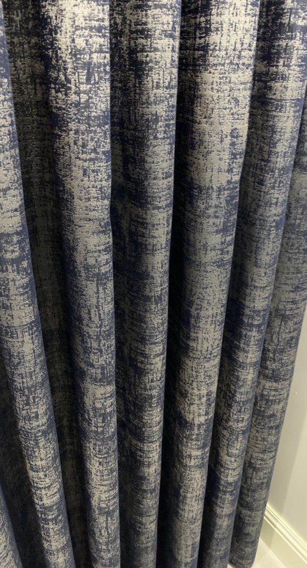 Lacivert Batik Desenli Modern Perde - Görsel 4