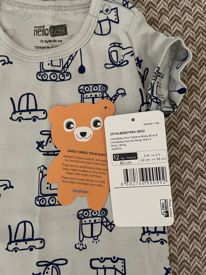 Kısa Kollu Bebek Erkek Body - Görsel 2
