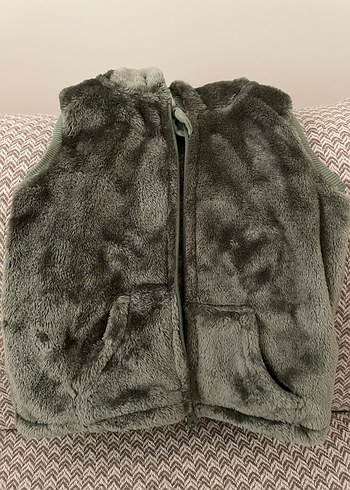 Haki Kapüşonlu Kulaklı Yelek - Görsel 4