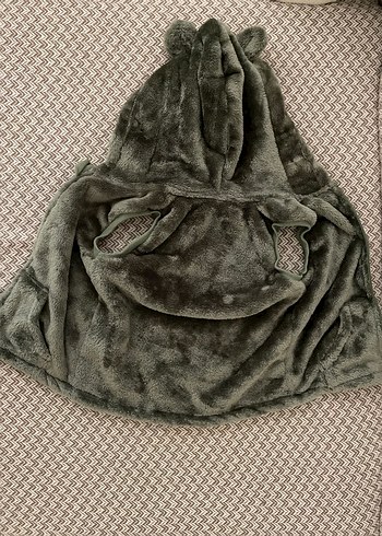 Haki Kapüşonlu Kulaklı Yelek - Görsel 3