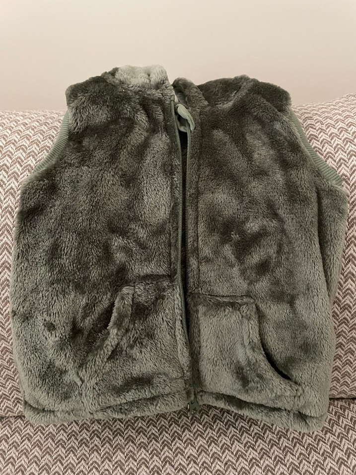 Haki Kapüşonlu Kulaklı Yelek - Görsel 4