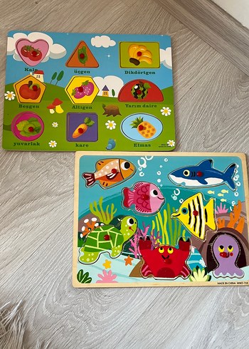 Fisher Price Renkli Eğitici Ahşap Puzzle Seti