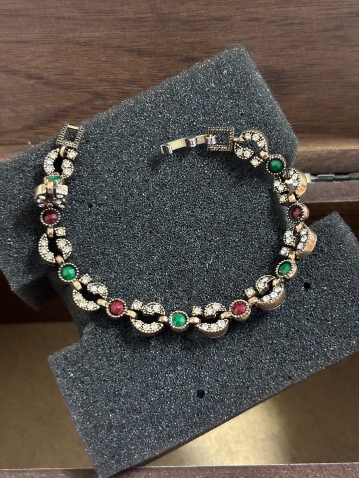 Bohem Renkli İşlemeli Boncuklu Kadın Bileklik - Görsel 2