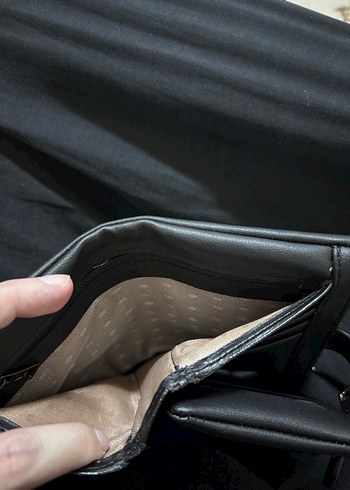 Siyah Deri Fermuarlı Kadın Cüzdanı - Görsel 2