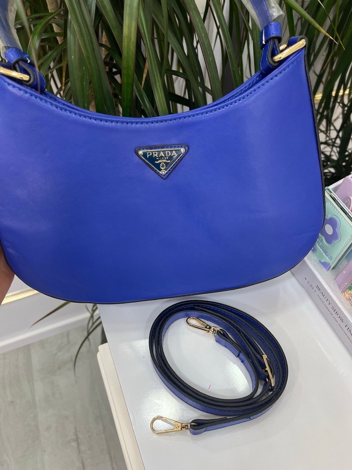 Mavi Prada Kadın Omuz Çantası - Görsel 3
