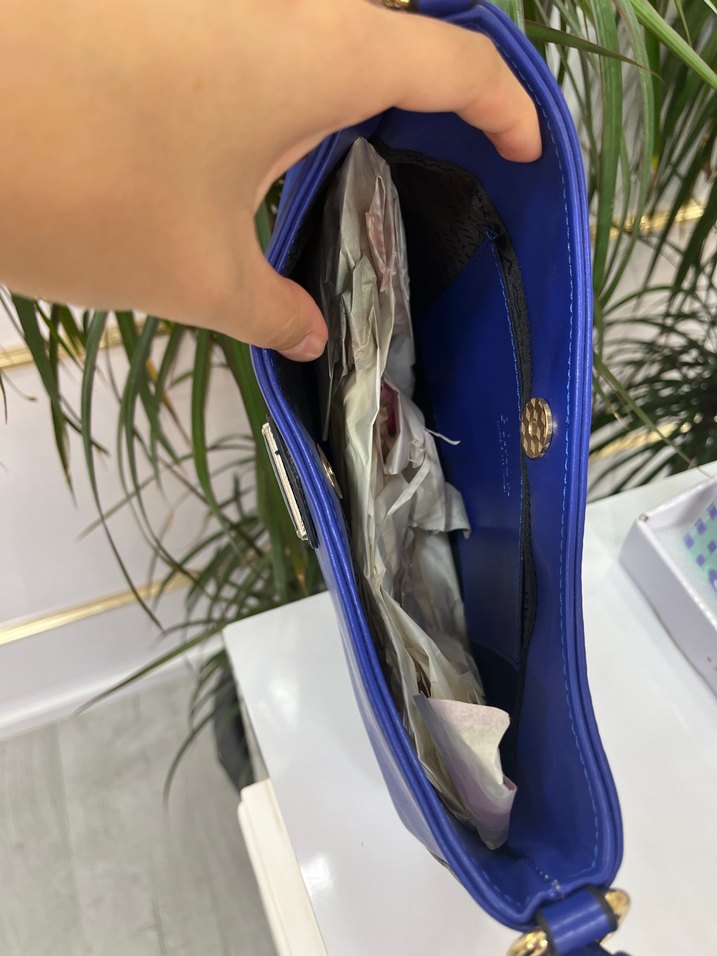 Mavi Prada Kadın Omuz Çantası - Görsel 5