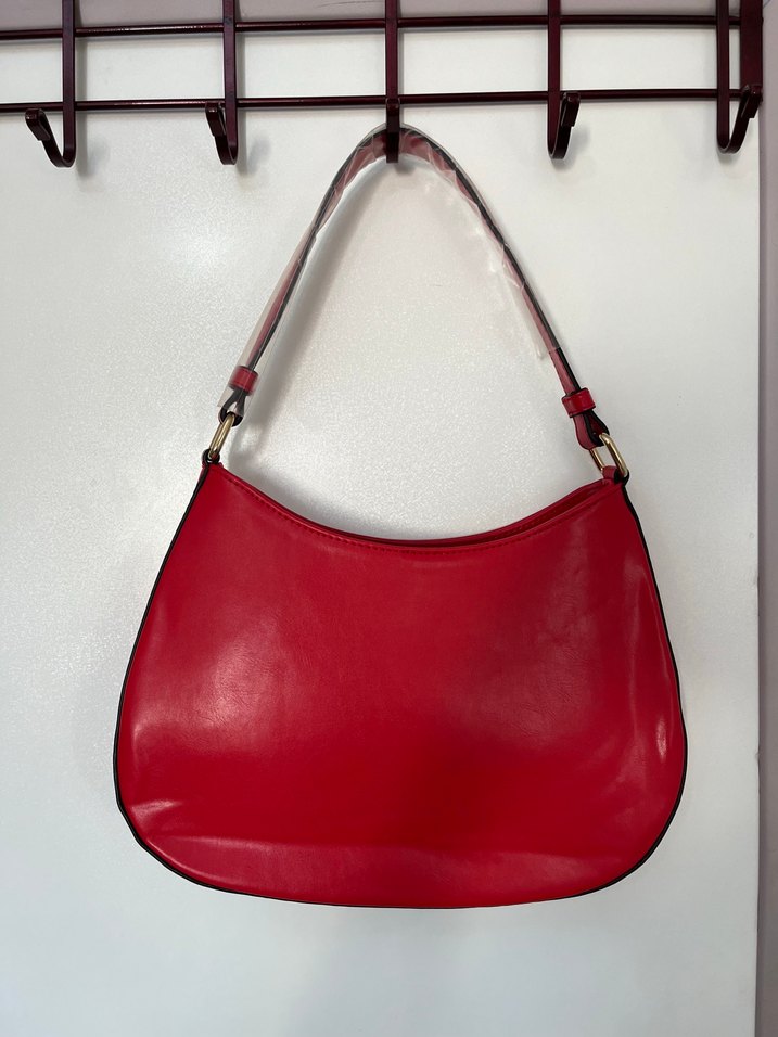Kırmızı Deri Prada Kadın Çanta - Görsel 3