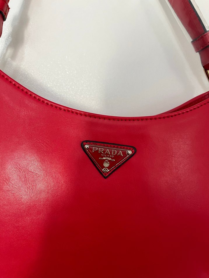 Kırmızı Deri Prada Kadın Çanta - Görsel 2