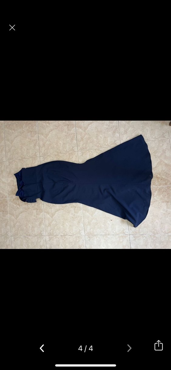 Lacivert abiye - Görsel 4