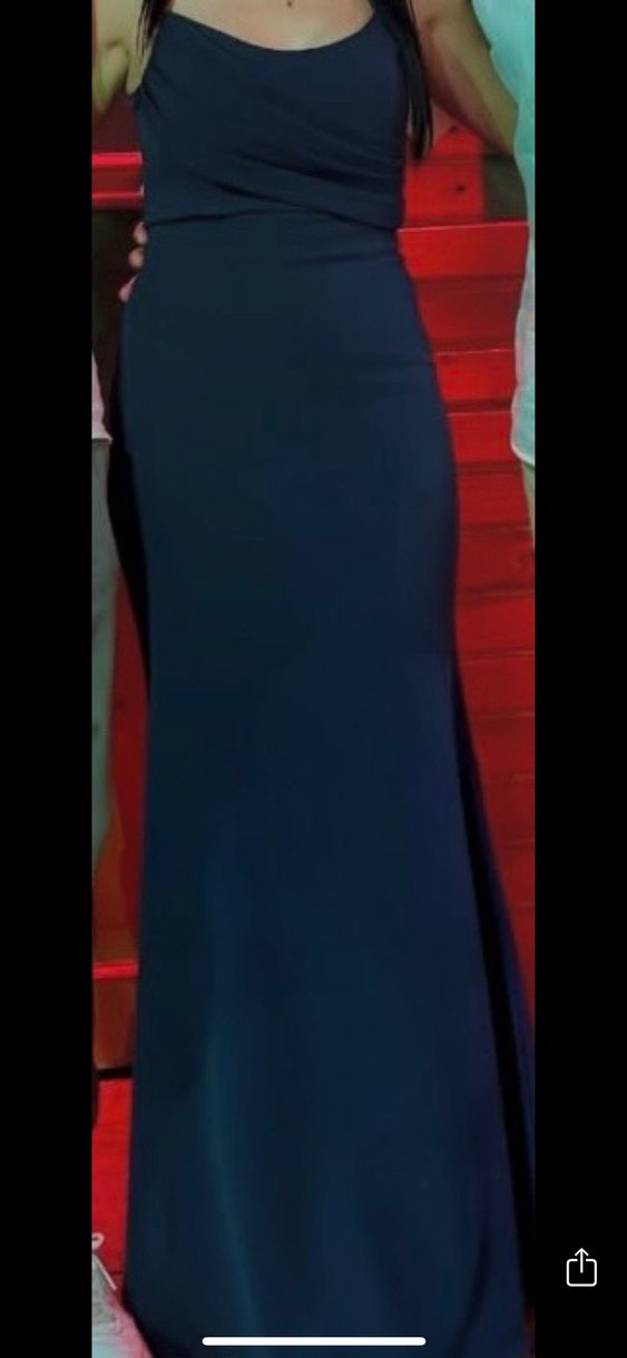 Lacivert abiye - Görsel 2