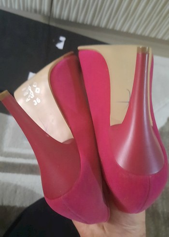 Pembe Stiletto Topuklu Kadın Ayakkabı - Görsel 5