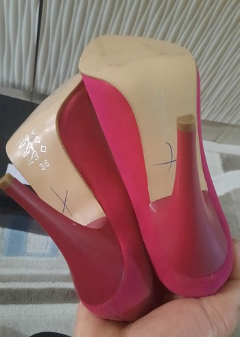 36 Beden Pembe Stiletto Topuklu Kadın Ayakkabı