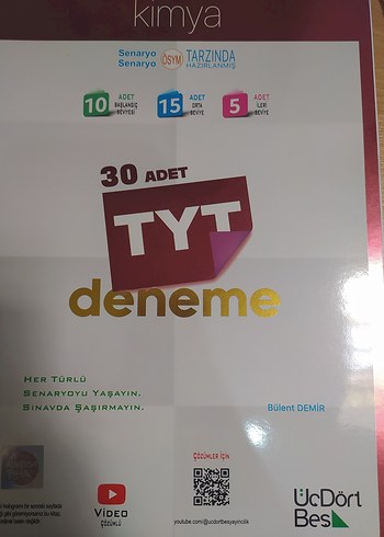 TYT Kimya 30 Adet Deneme Kitabı