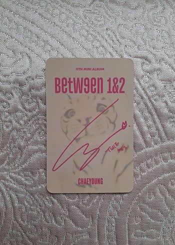 Twice tiger chae chaeyoung orjinal pc photocard album between - Görsel 2