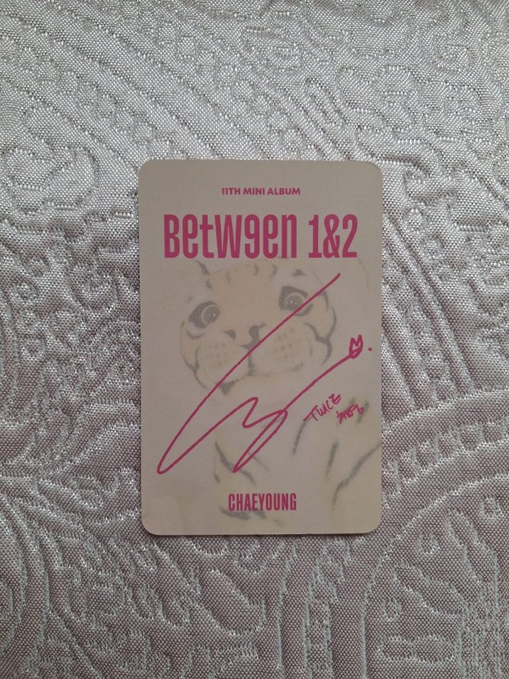 Twice tiger chae chaeyoung orjinal pc photocard album between - Görsel 2