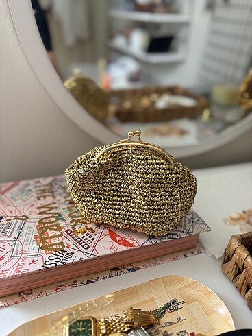 Gold Clutch Çanta