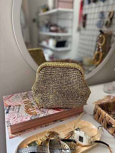 Gold Clutch Çanta