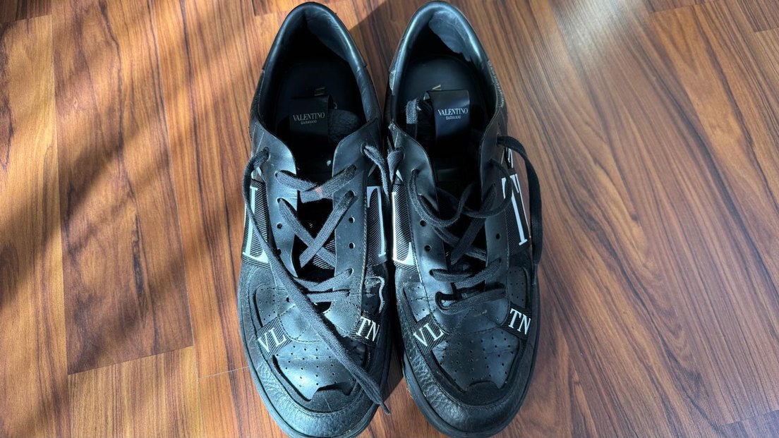 Valentino Siyah Bağcıklı Erkek Spor Ayakkabı - Görsel 4