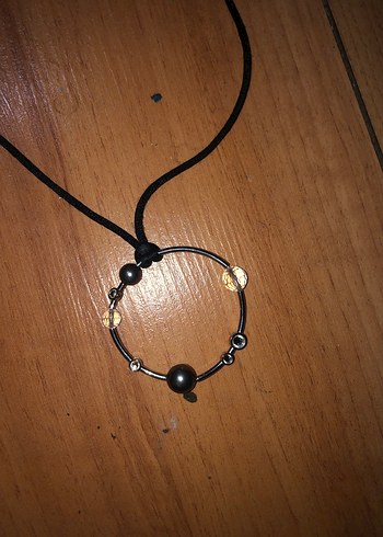 Siyah Boncuklu Midi Kadın Kolye - Görsel 2