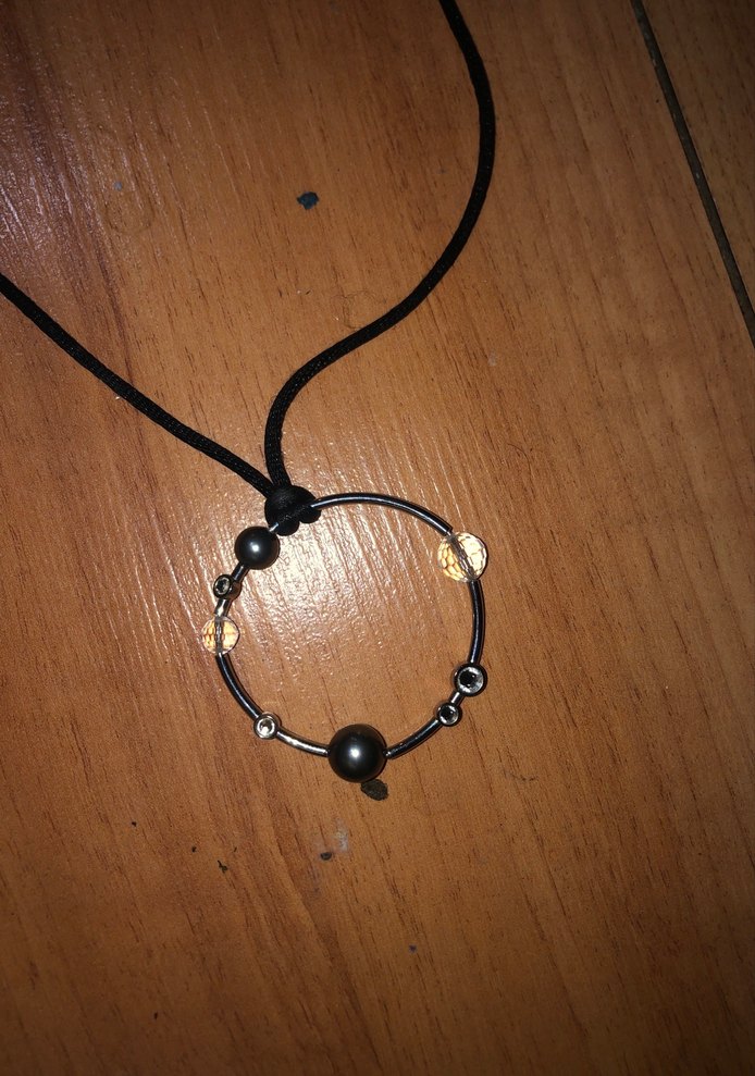 Siyah Boncuklu Midi Kadın Kolye - Görsel 2