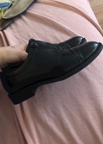 Tokalı Siyah Klasik kadın ayakkabısı - Görsel 5