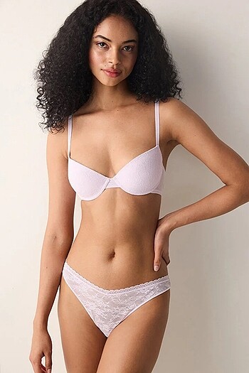 Pleasure Lace Dantel Açık Pembe Sütyen 80B