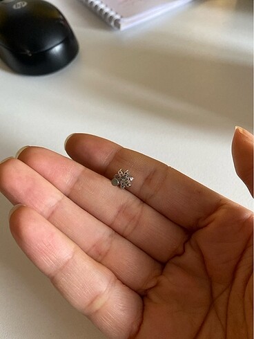 Kulak Tragus Çelik piercing - Görsel 3