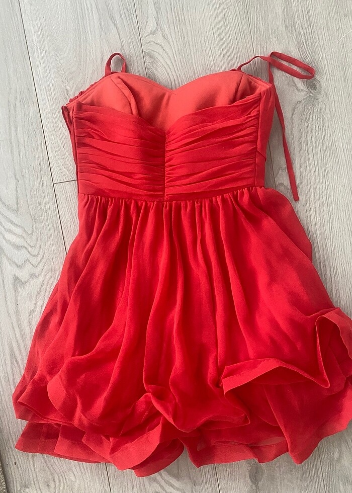 Nar çiçeği abiye elbise - Görsel 3