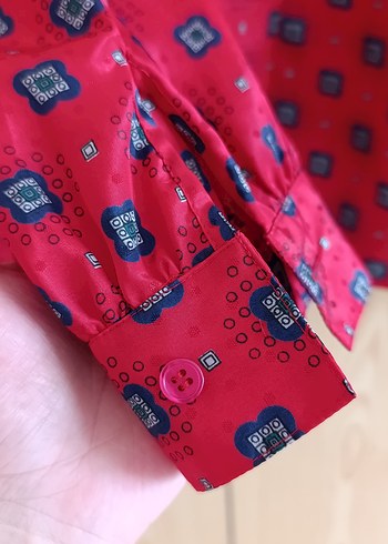 xxl Beden kırmızı Renk Vintage Gömlek