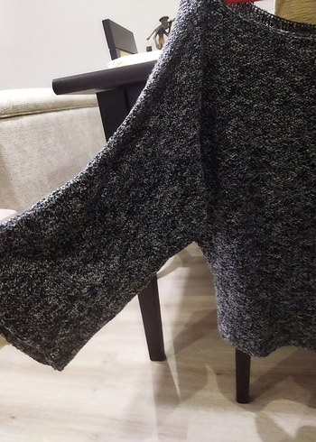 Gri Örgü Kadın Kazak - Görsel 2