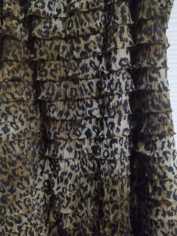 Kahverengi Leopar Desenli Kedi Elbisesi - Görsel 2