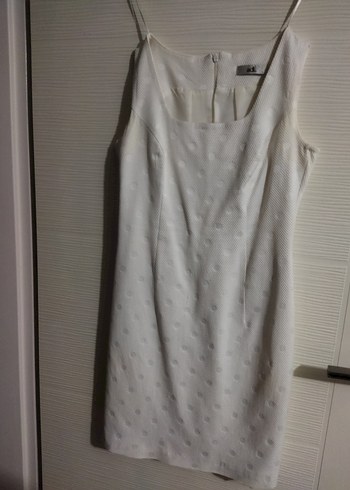 Beyaz Kolsuz Mini Bluz Fermuarlı - Görsel 2