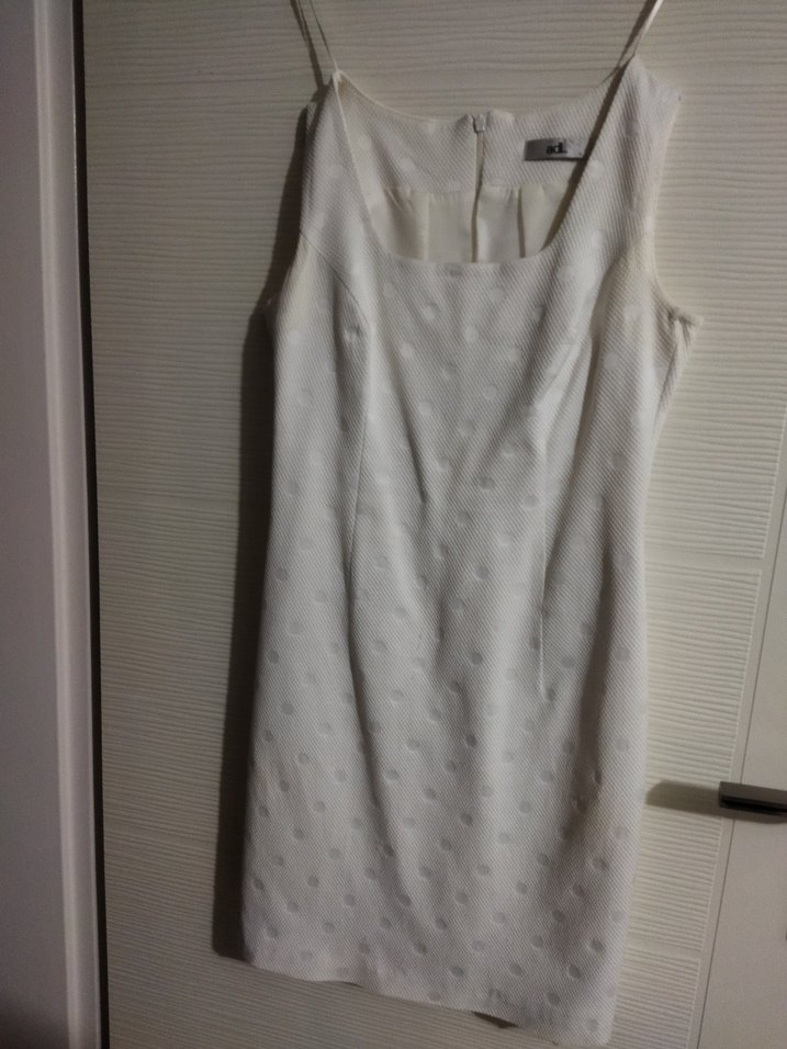 Beyaz Kolsuz Mini Bluz Fermuarlı - Görsel 2