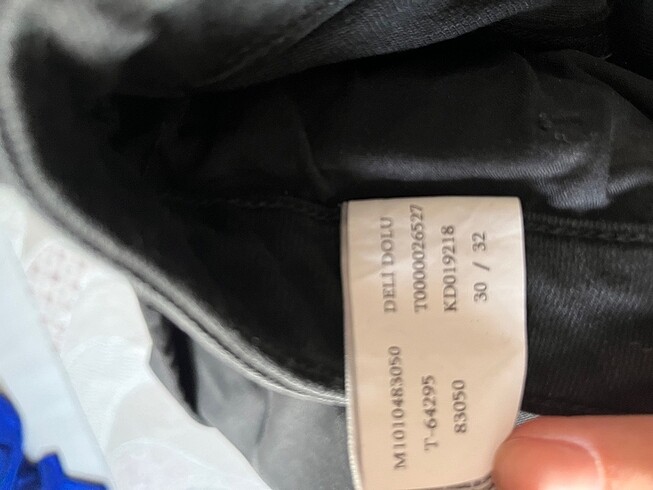 40 Beden siyah Renk Mavi jeans wide leg pantolon