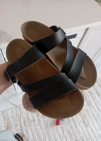 Birkenstock Kadın Kahverengi Deri Terlik