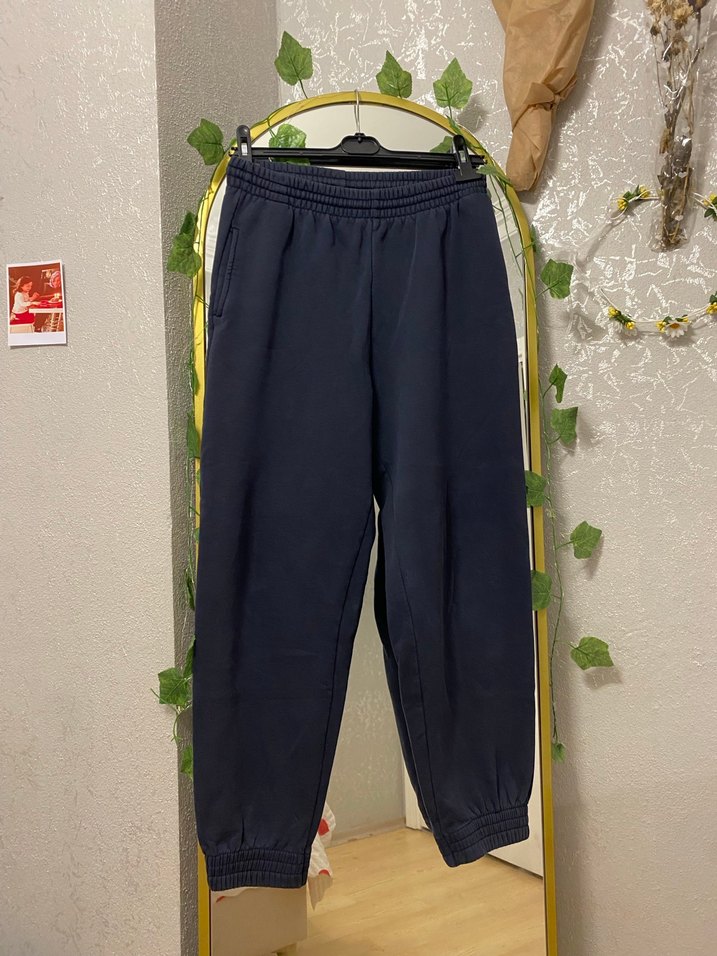 Kadın Mavi Lacivert  Fermuarlı Rahat Eşofman - Görsel 2