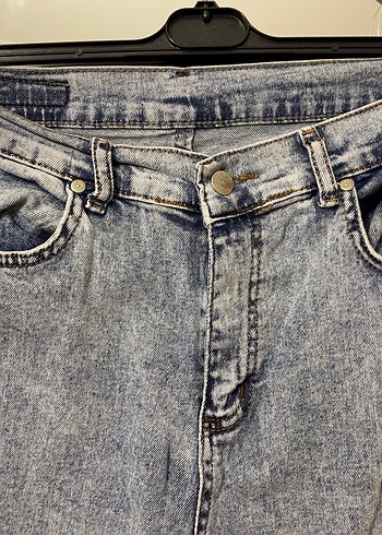 Mavi Bol Kesim Midi Kot Pantolon - Görsel 3