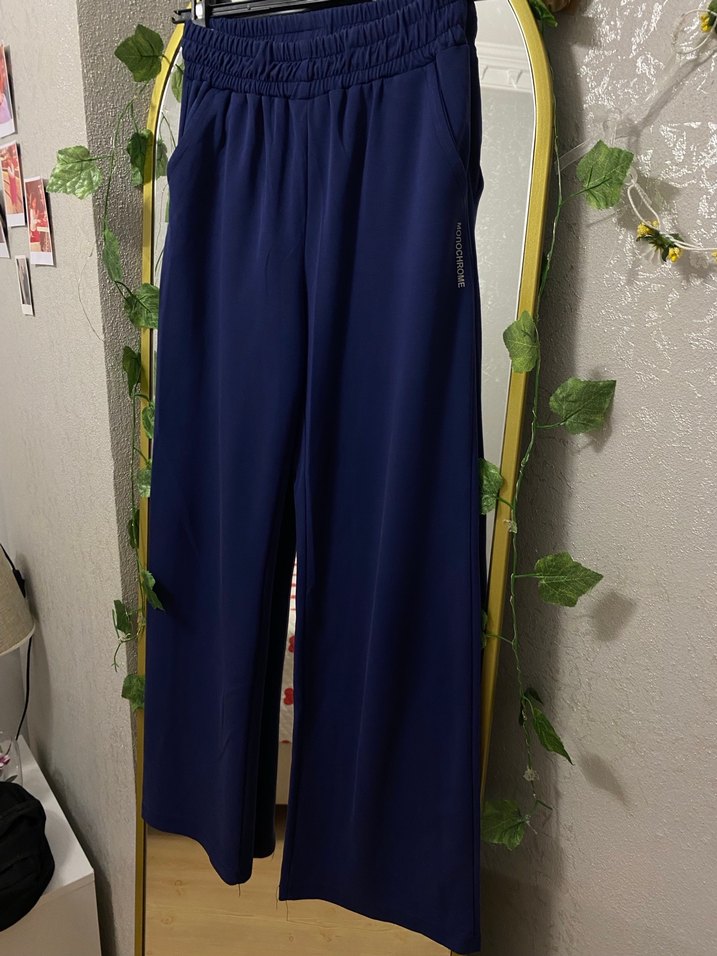 Kadın Lacivert Salaş Pantolon - Görsel 4