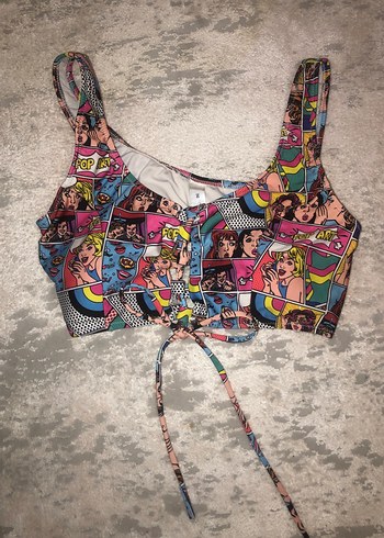 Pop Art Baskılı Bikini Takımı