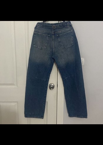 Diğer Kadın Gri Mavi Bol Kesim baggy kot pantolon