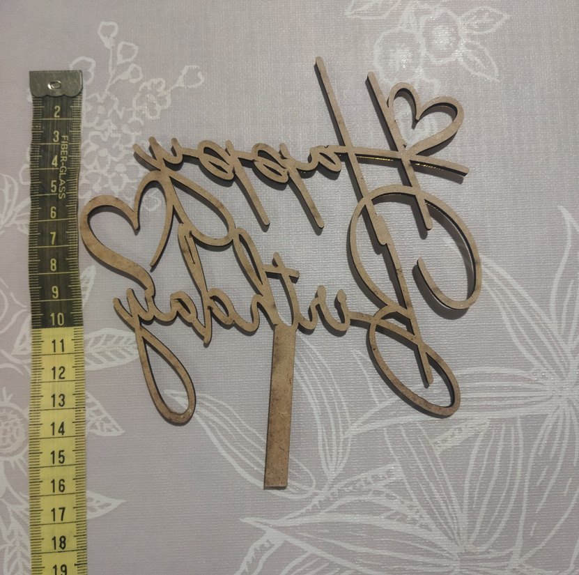 Parlak Altın Renk Happy Birthday Pasta Süsü - Görsel 2