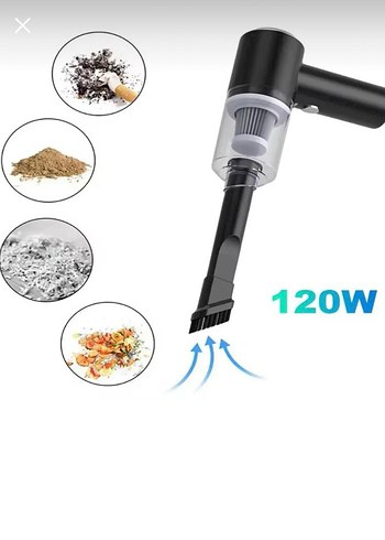 120W Güçlü Siyah El Süpürgesi