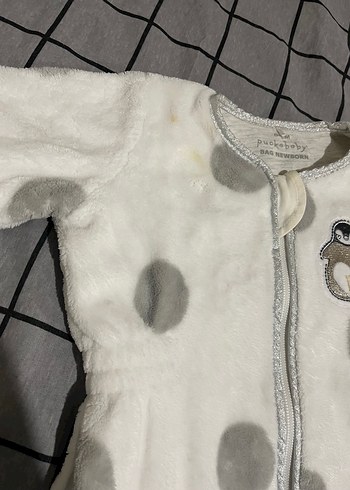 Puckababy Yenidoğan Uyku Tulumu 0-6 Ay Beyaz Benekli - Görsel 3