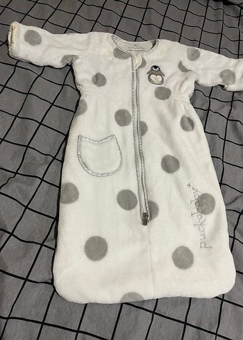 Puckababy Yenidoğan Uyku Tulumu 0-6 Ay Beyaz Benekli - Görsel 2