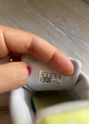 Beyaz Kız Çocuk Sneakers, Cırt Cırtlı, Nakışlı - Görsel 3