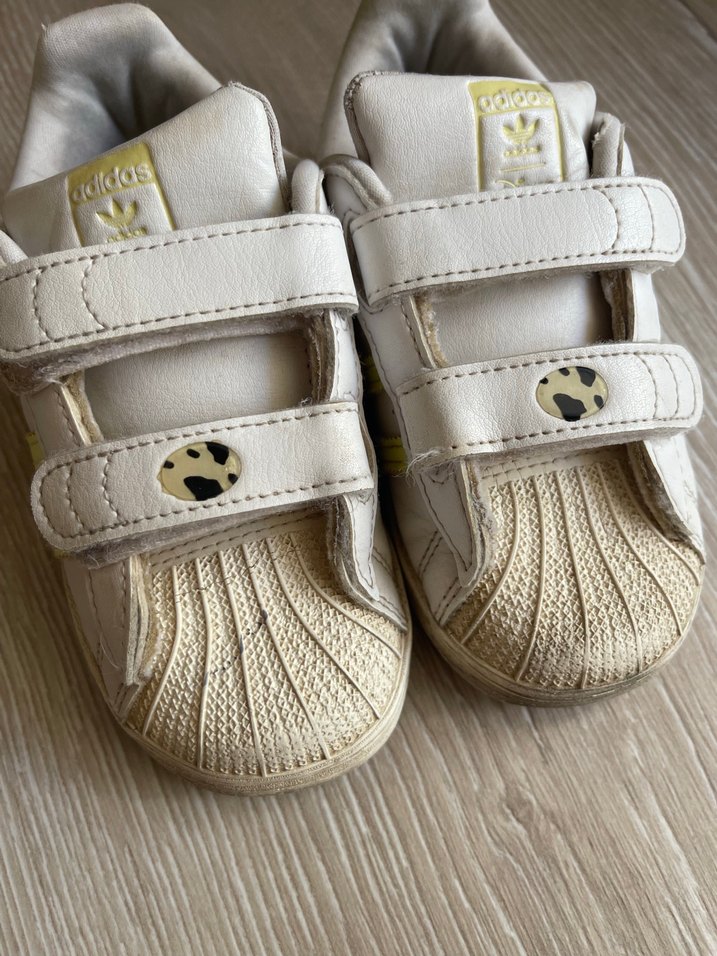 Beyaz Kız Çocuk Sneakers, Cırt Cırtlı, Nakışlı - Görsel 2