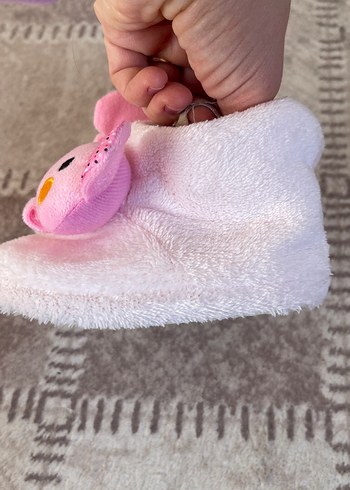 Kız Çocuk Pembe Peluş Ev Terliği - Görsel 5