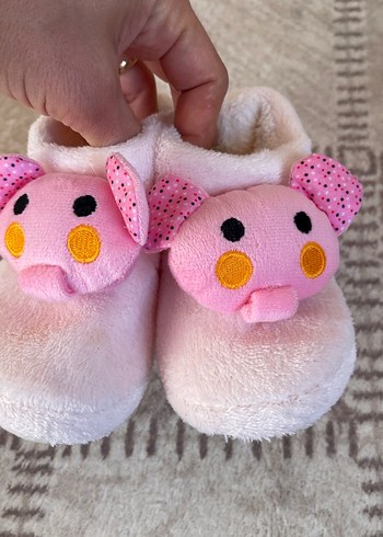 Kız Çocuk Pembe Peluş Ev Terliği - Görsel 2